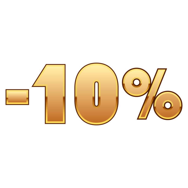 istock Banner golden shiny bright price reduction by 10 percent 1456113318