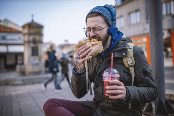 istock Taking a break for street food 1456115943