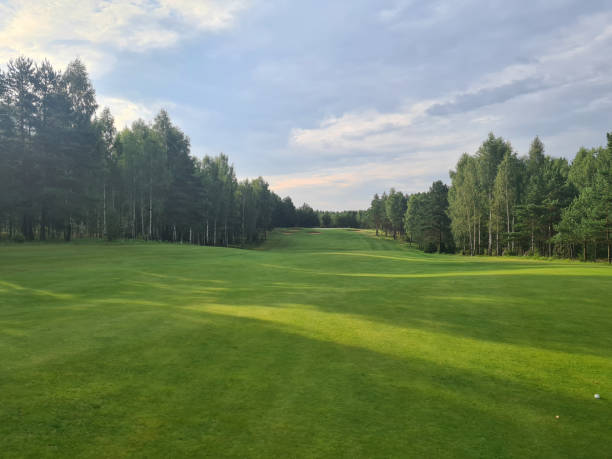 istock Beautiful landscape on golf course at end of summer 1456116310