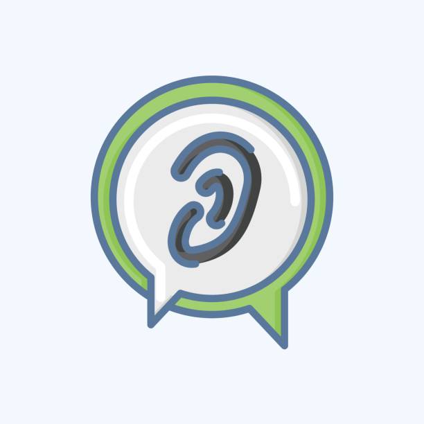 istock Icon Listen to Others. related to Psychological symbol. doodle style. simple illustration. emotions, empathy, assistance 1456120128