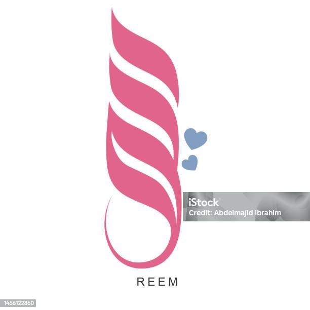 Reem Text Arabic Calligraphy Reem Vector Name Stock Illustration - Download Image ...