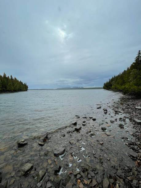 gigante addormentato - thunder bay canada ontario provincial park foto e immagini stock