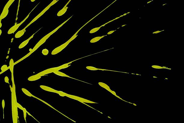 istock Yellow colorful fluorescent splashes or streaks on black background,Art abstract texture,Abstract color,Abstract Textures 1456125401