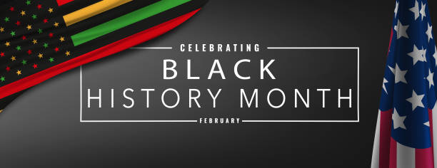 ilustraciones, imágenes clip art, dibujos animados e iconos de stock de antecedentes del mes de la historia negra de ee.uu. - black history month 2023