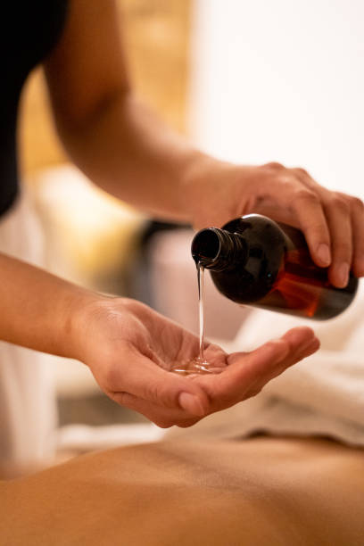 istock Massage therapy for relaxing with oil 1456127880