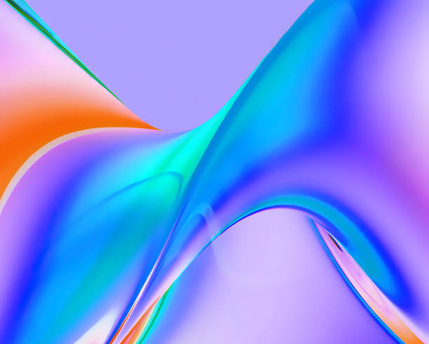 istock 3d rendering Curve Dynamic Fluid Liquid Wallpaper. Light Pastel Cold Color Colorful Swirl Gradient Mesh. Bright Pink Vivid Vibrant Smooth Surface. Blurred Water Multicolor Neon Sky Gradient Background 1456129161