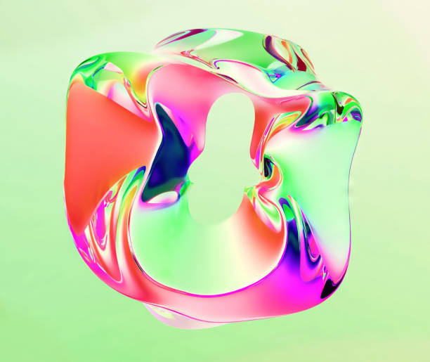 istock 3d rendering Curve Dynamic Fluid Liquid Wallpaper. Light Pastel Cold Color Colorful Swirl Gradient Mesh. Bright Pink Vivid Vibrant Smooth Surface. Blurred Water Multicolor Neon Sky Gradient Background 1456129212