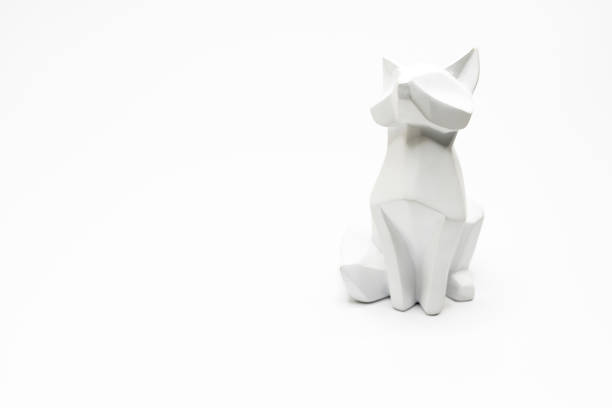 istock White figure of fox isolated on a plain background 1456129240