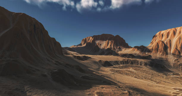 istock Desert landscape with blue sky on the background 1456130910