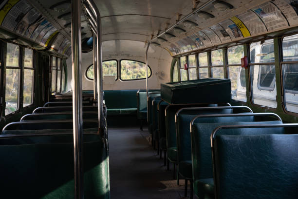 istock Interior of an old school bus 1456133345