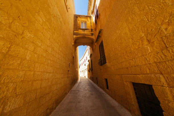 An empty narrow street in Malta