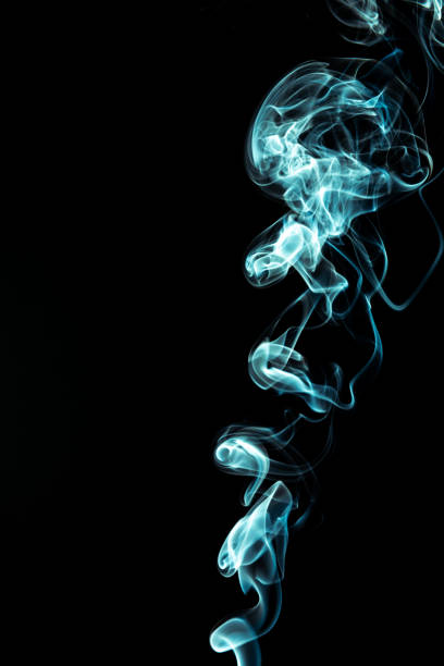 istock Ascending smoke over the black background 1456133510