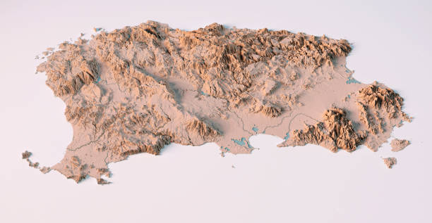 istock Sardinia Topographic Map 3D View Neutral Isolated 1456135393