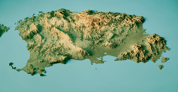 3D Render of a Topographic Map of Sardinia.  \nAll source data is in the public domain.\nColor texture: Made with Natural Earth.\nhttp://www.naturalearthdata.com/downloads/10m-raster-data/10m-cross-blend-hypso/\nRelief texture and Rivers: NASADEM data courtesy of NASA JPL (2020).\nhttps://doi.org/10.5067/MEaSUREs/NASADEM/NASADEM_HGT.001\nWater texture: SRTM Water Body SWDB:\nhttps://dds.cr.usgs.gov/srtm/version2_1/SWBD/