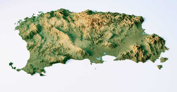 istock Sardinia Topographic Map 3D View Color Isolated 1456135449