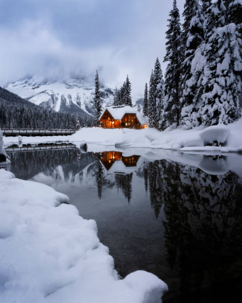 istock Beautiful winter view in Yoho National Park 1456136629