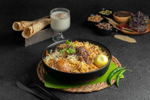 istock Tasty mutton biryani served on the table 1456139744