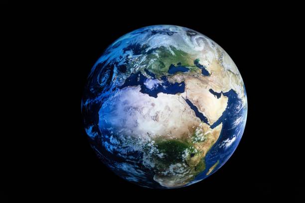 istock View of the Earth from space isolated on a black background 1456140031