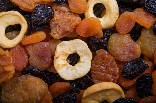 A closeup shot of appetizing dry fruits