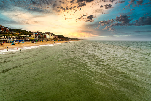Scenic view of the Boscombe Pier in Bournemouth, England