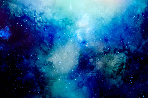 istock Vibrant space watercolor background - great for wallpaper 1456141286