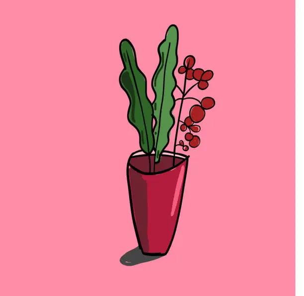 Vector illustration of Flowerpot