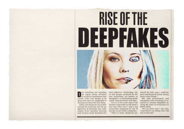 istock Newspaper cutting with headline Rise of the Deepfakes 1456143099