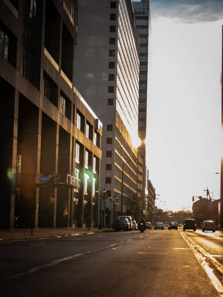 istock Busy street with modern buildings 1456143590