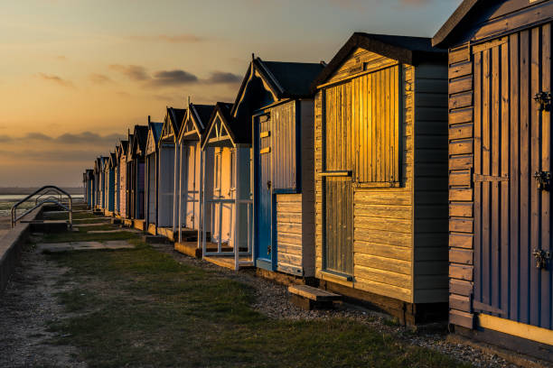 istock Golden Light on the Beach Huts 1456143720