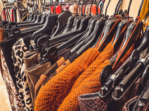 Clothes hanging, fashion, arrangement, close up