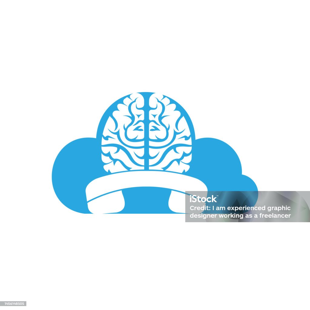 Brain Call Brain Call Vector Symbol Design Template Stock Illustration - Download ...
