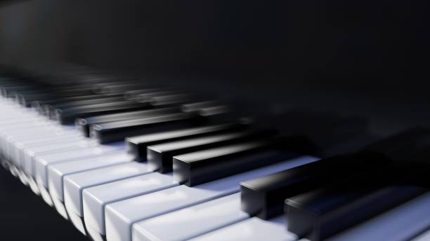 istock Black White Piano Keys 1456157053