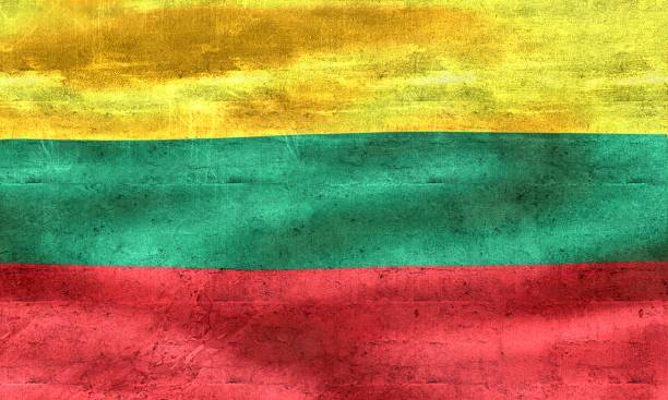 istock 3D-Illustration of a Lithuania flag - realistic waving fabric flag 1456163530