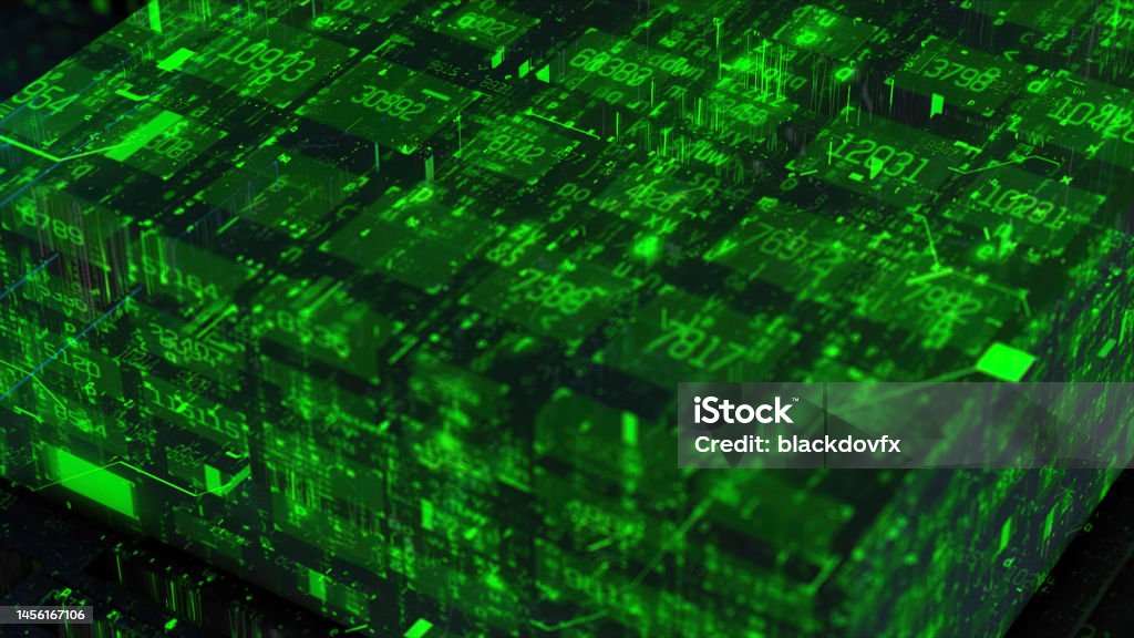 Abstract Information Processing Digital Abstract Processing Information Inside Technological ...
