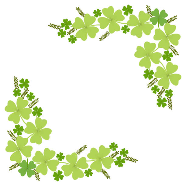 Clover Spring Border Four Leaf Clover Border