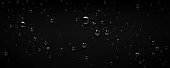 istock Black background with clear water drops 1456172525