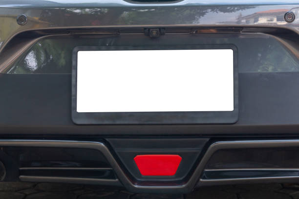 istock license plate new set fast travel white 1456179870