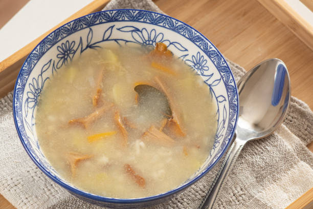istock chanterelle mushroom soup in a plate on a napkin 1456181397
