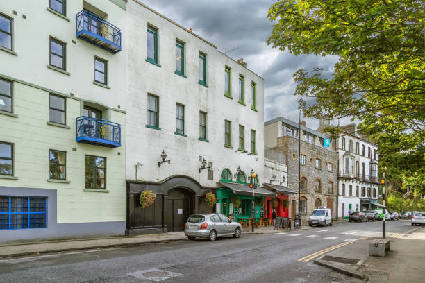 Street in Howth city center, Dublin, Ireland