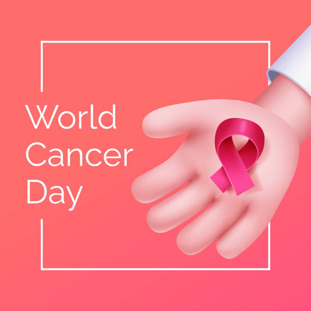 istock World cancer day, hand with ribbon, 3D vector illustration 1456185001