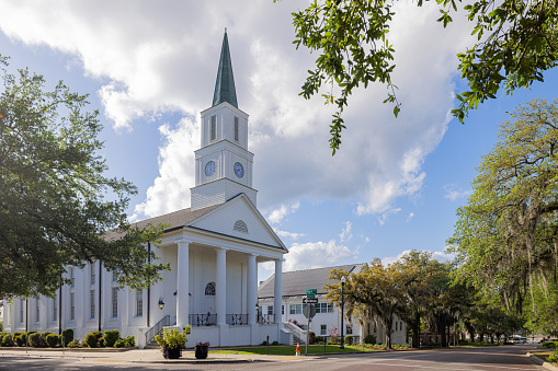 Tallahassee, Florida, USA - April 18, 2022: The First Presbyterian Church