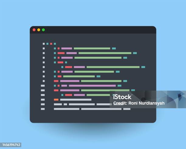 Programming Code Editor Vector Illustration Design Stock Illustration ...