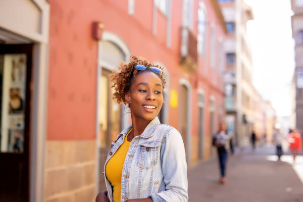 istock Young tourist walking around city 1456195135