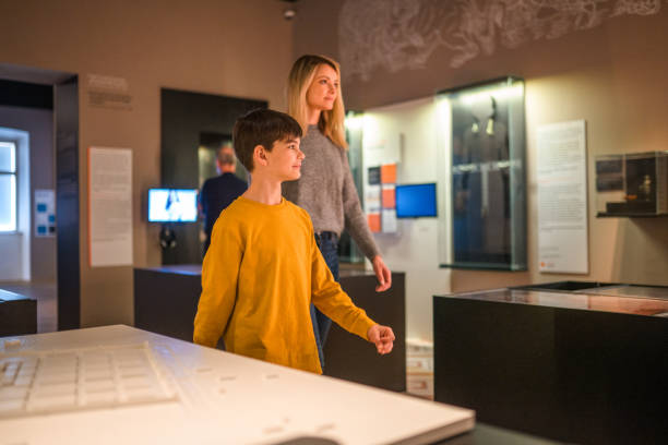 istock Sister and Brother Visiting Museum 1456201394