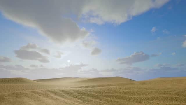 Dunes of Desert and dead wood 3d rendering