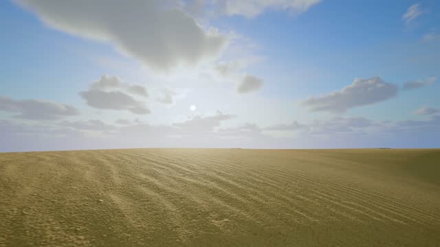 Dunes of Desert and dead wood 3d rendering