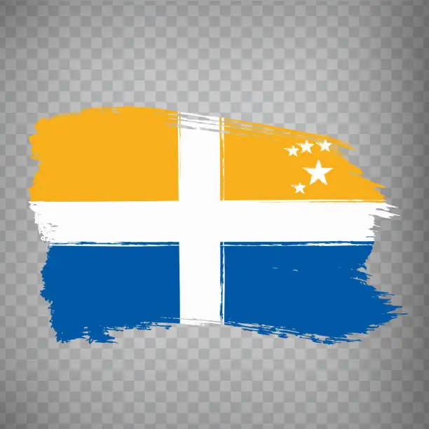 Vector illustration of Flag Isles of Scilly from brush strokes. Flag Isles of Scilly on transparent background for your web site design, logo, app, UI.  UK. Stock vector.  EPS10.