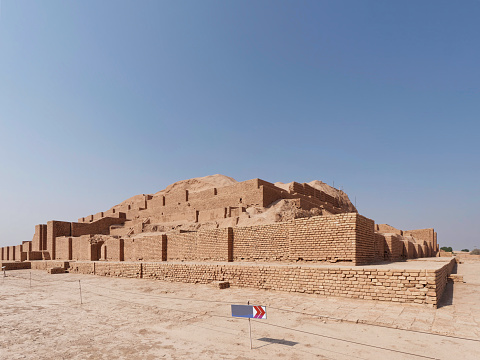 Side-view of the ancient ziggurat of Chogha Zanbil in Khuzestan province, Iran