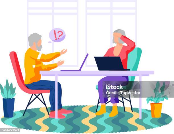 Difficult Using Computer Old People Use Computer Have Difficulty With Technology Elderly Person ...