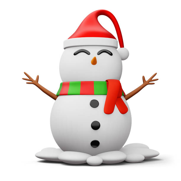 istock Cute snowman character, merry christmas, 3d rendering 1456223111